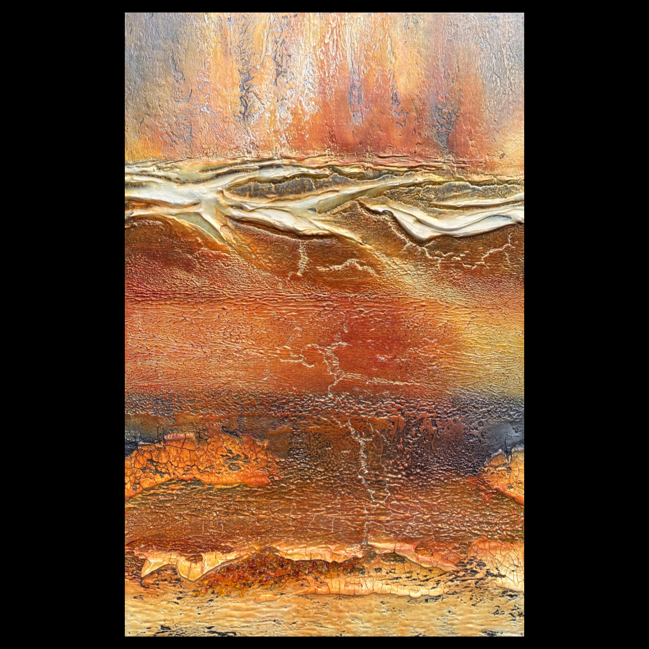  fuego #2 | las palmas | triptych | commission | SOLD 