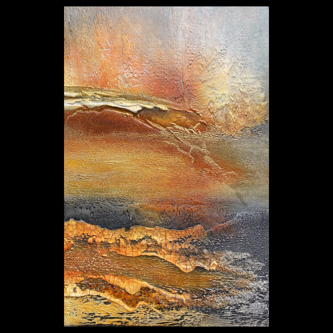  fuego #3 | las palmas | triptych | commission | SOLD 