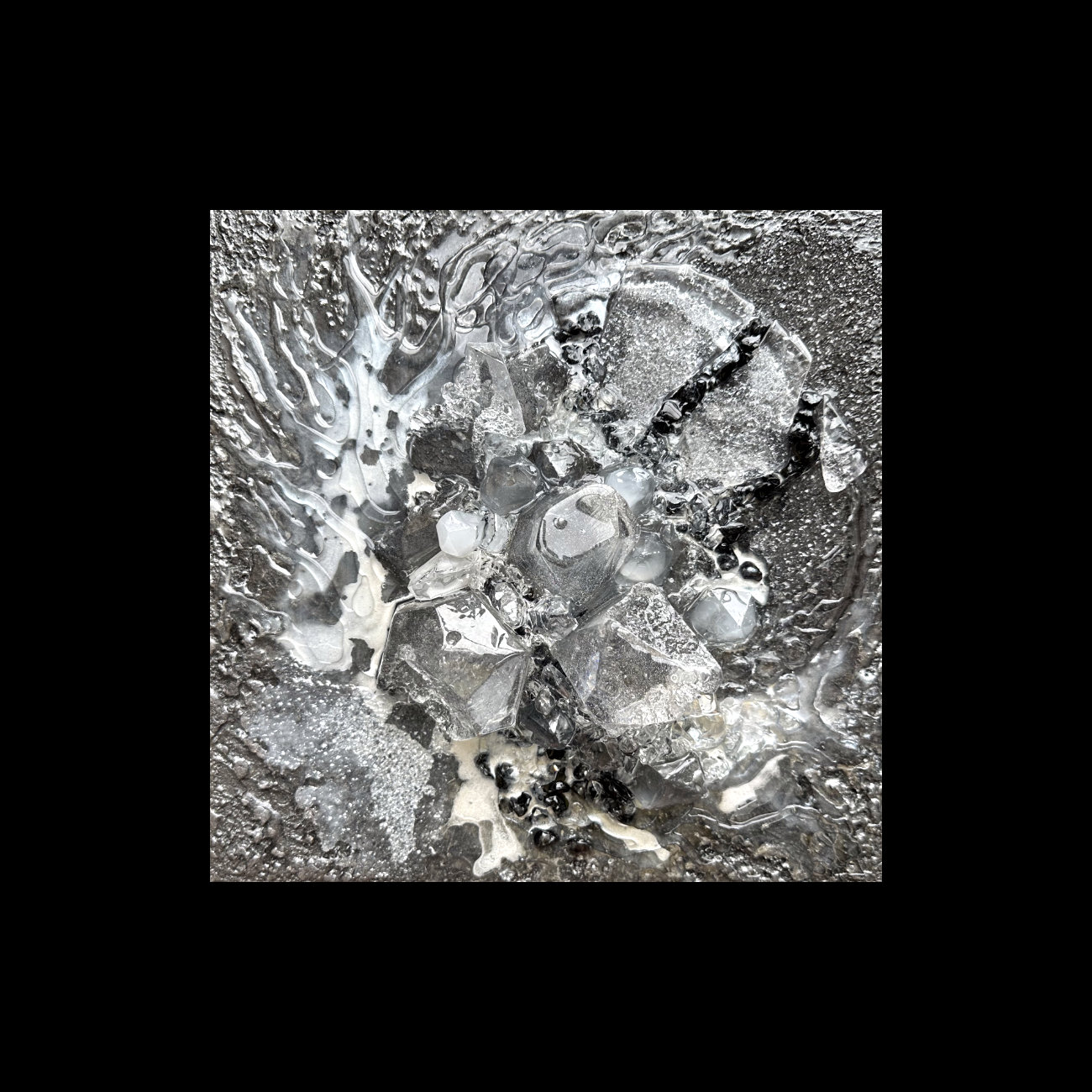  3D ICE black #2 | black frame | £450 | in my studio 