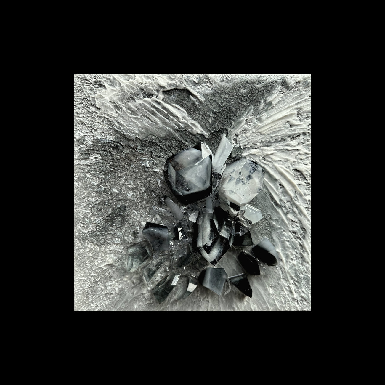  3D ICE white #2 | white frame | £450 | in my studio 